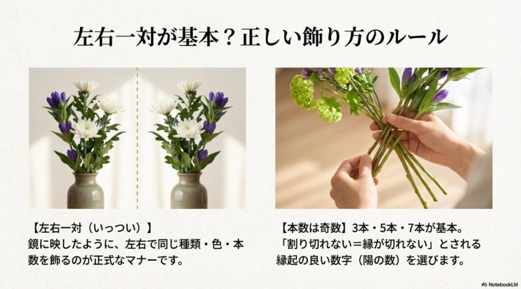 左右一対が基本？正しい飾り方のルール
