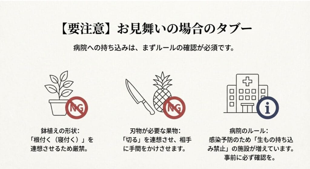 お見舞いの時のタブーを解説