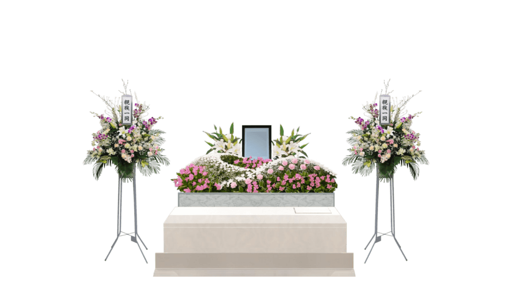 葬儀プランの生花祭壇01