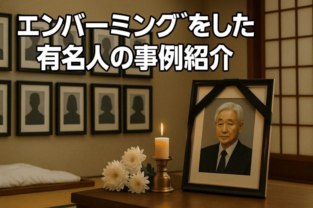 エンバーミングをした有名人の事例紹介