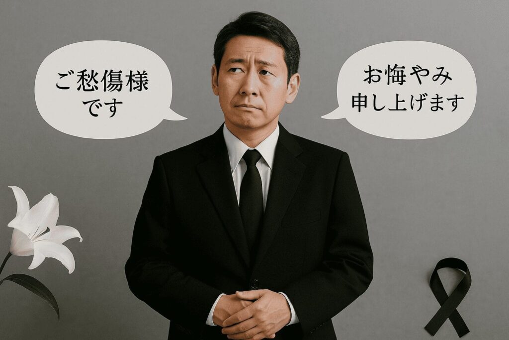 「ご愁傷様です」と「お悔やみ申し上げます」の 違いの整理