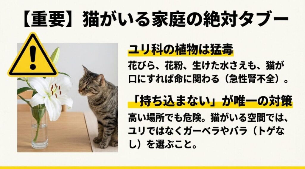 猫がいる家庭で避けるべき危険な花