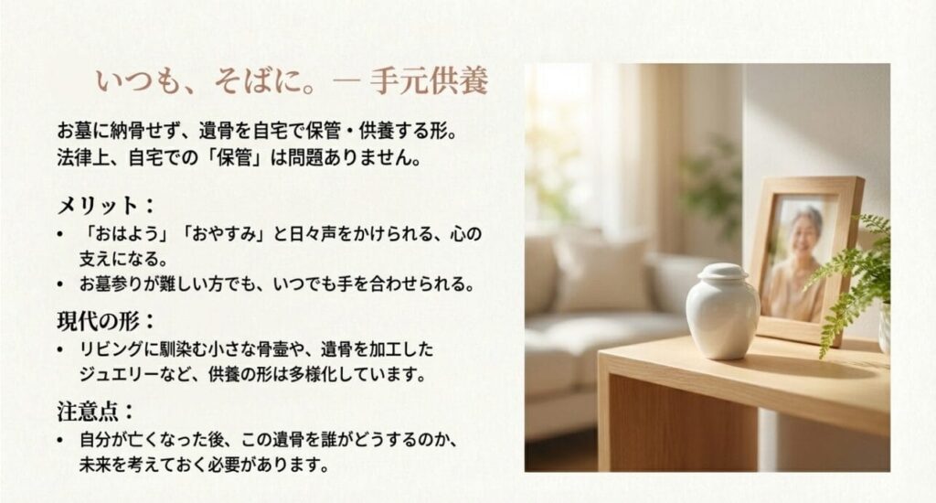 納骨しない遺骨の手元供養の解説