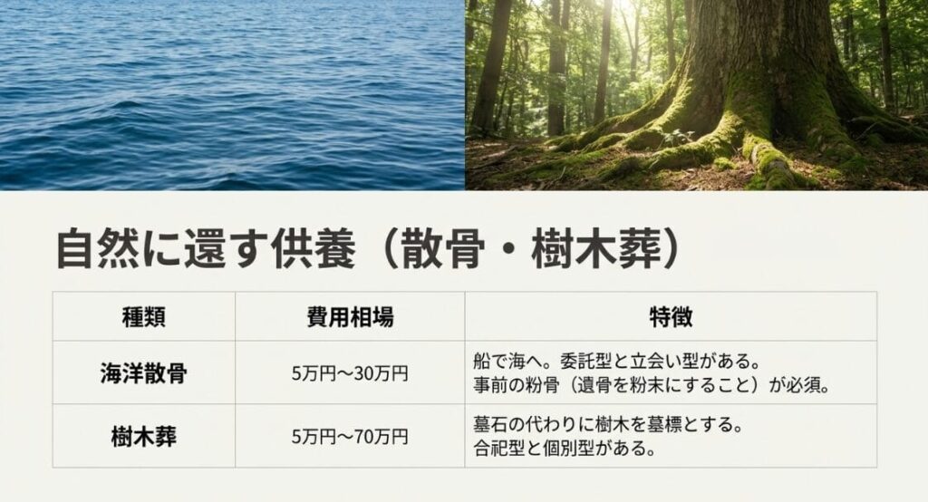 樹木葬・散骨にかかる費用を解説