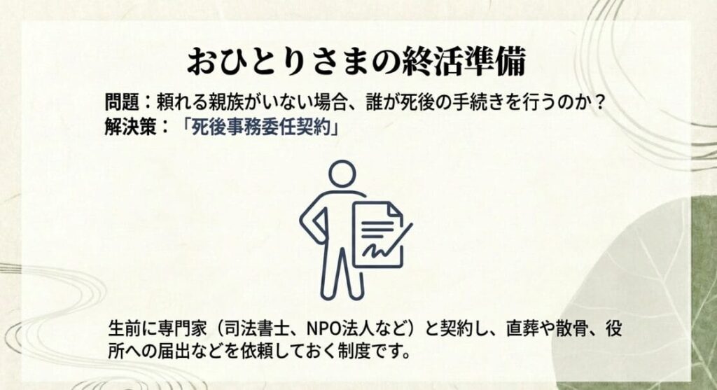 おひとりさま終活準備の解説