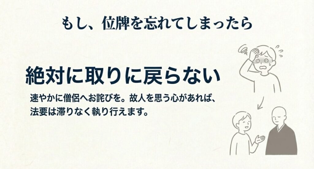 位牌を忘れた場合や重い時の対処法を解説