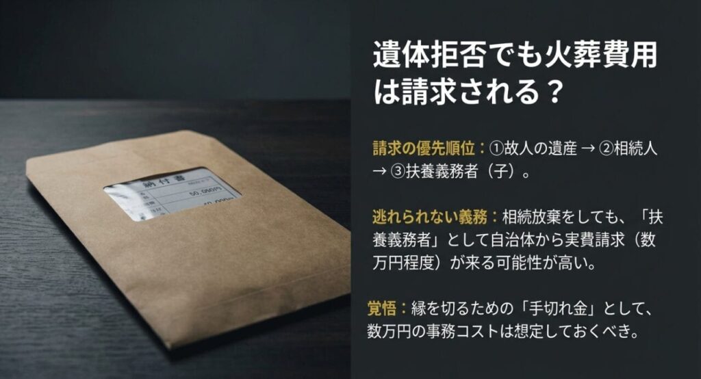 親の遺体引き取り拒否と費用の負担義務