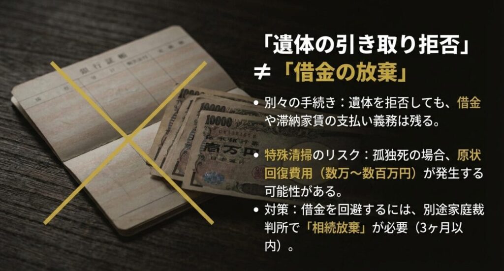 孤独死の引き取り拒否と相続放棄の注意点