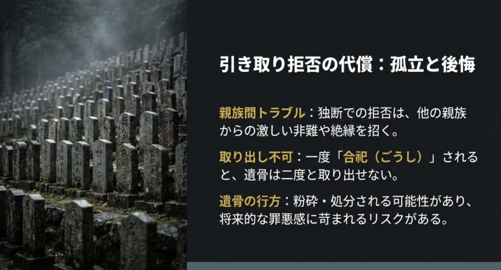 親の遺骨を引き取らないリスクと心理的影響