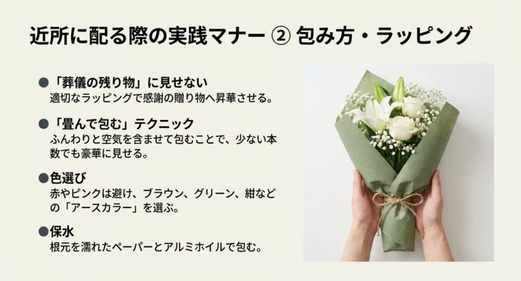 供花の綺麗なラッピングと包み方