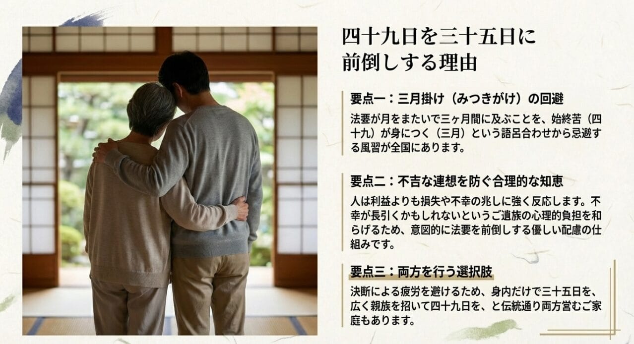 四十九日を三十五日に前倒しする理由