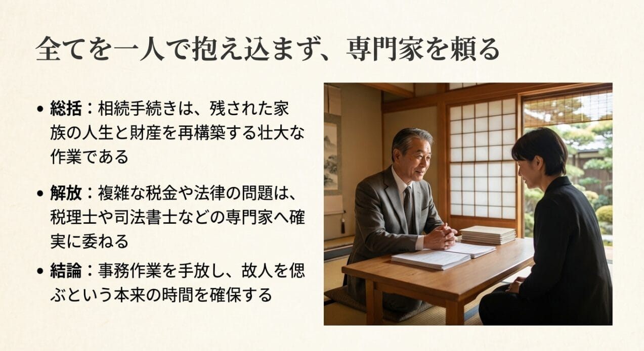 亡くなってからの流れと手続きの総括